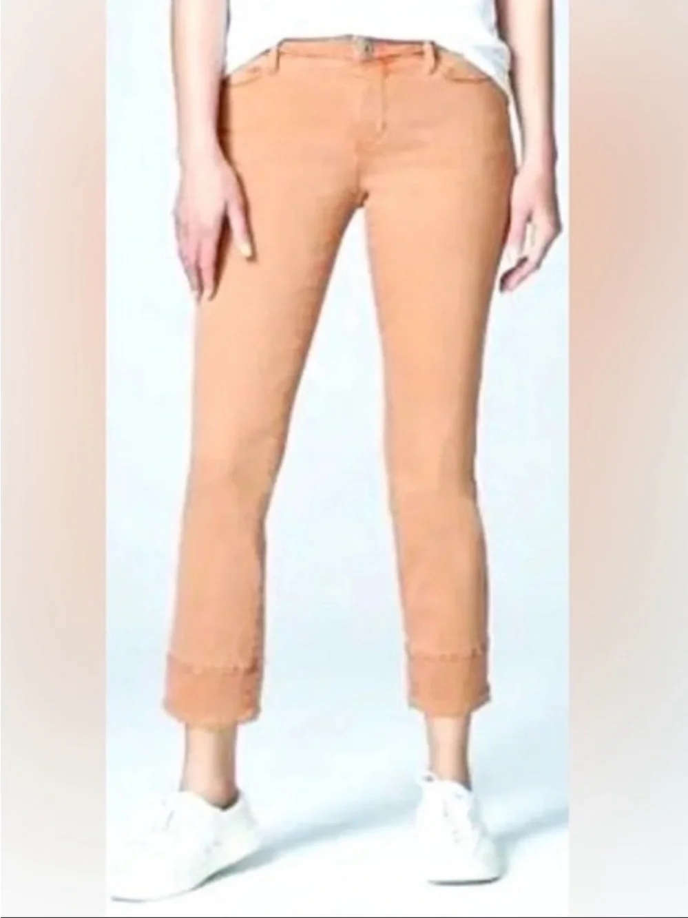J Jill Women's Rust Orange Straight-Leg Jeans